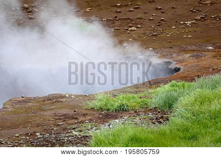 Hveragerdi Valley Of Hot Waters In Iceland