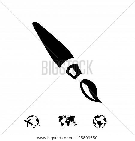 brush  icon stock vector illustration flat design