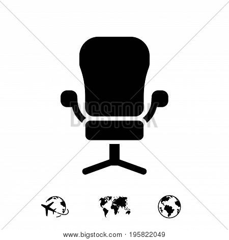 office chair icon stock vector illustration flat design