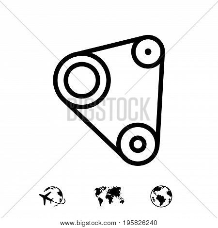 Timing belt icon stock vector illustration flat design