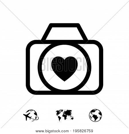 wedding photo icon stock vector illustration flat design