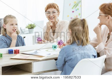 Speech Therapist And Little Girl