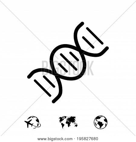 DNA icon stock vector illustration flat design