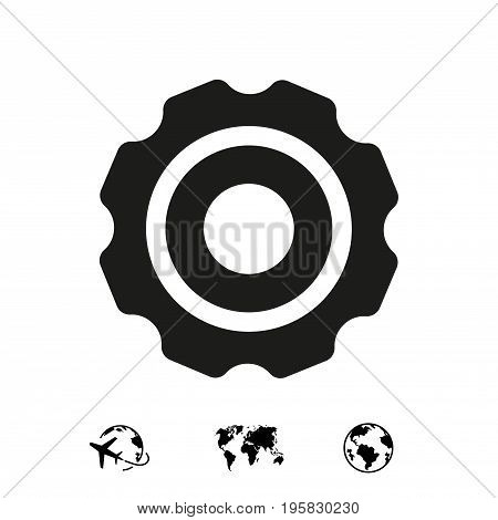 gear icon stock vector illustration flat design