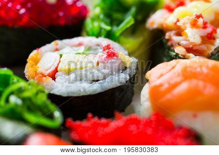 Zushi Or Sushi In A Japanese Food Cuisine