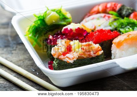 Zushi Or Sushi In A Japanese Food Cuisine