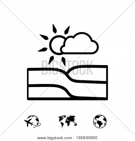 landscape icon stock vector illustration flat design