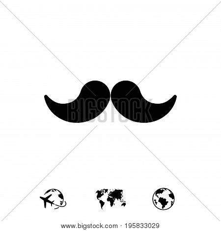 mustache icon stock vector illustration flat design