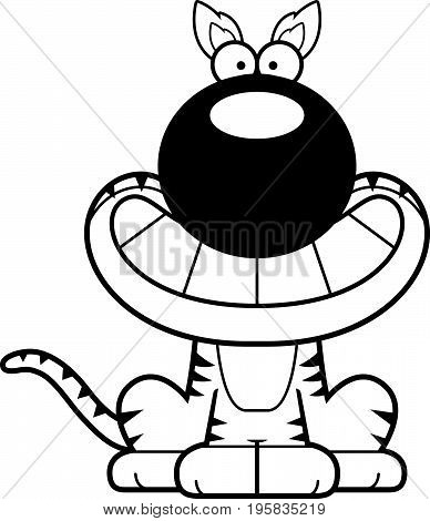 Happy Cartoon Tasmanian Tiger