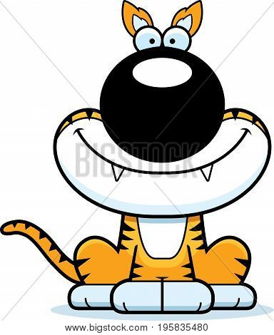Smiling Cartoon Tasmanian Tiger