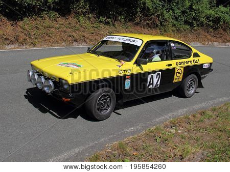 Favale Di Malvaro Italy - July 19 2015 - Uphill Speed Race Favale Castello: An Opel Kadet Gte Engage