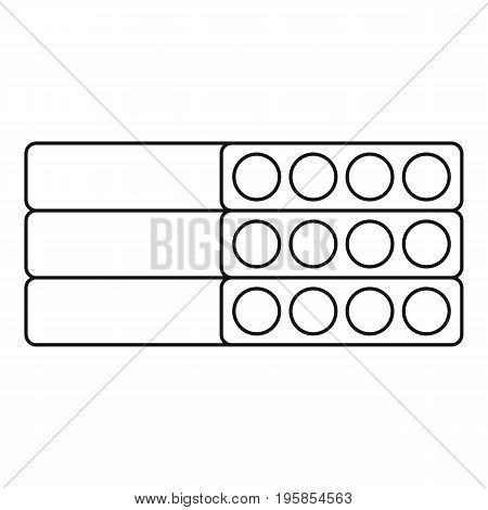 Cement block icon. Outline illustration of cement block vector icon for web