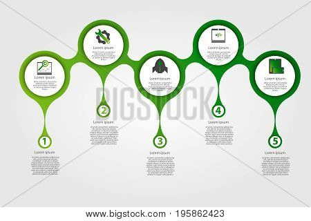 Modern Template For Infographic Circles. Template For Graphics, Presentation, Business, Web Design,