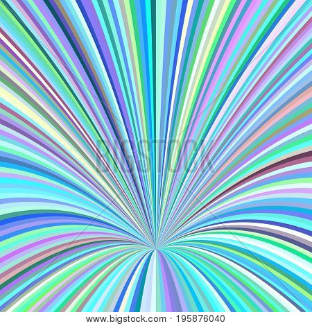 Abstract hole background - vector design from swirling rays in light blue and colorful tones