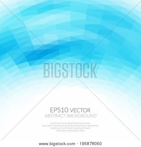 Abstract background with bright blue wavy shapes. The smooth curves of the geometric shapes. Optical movement.