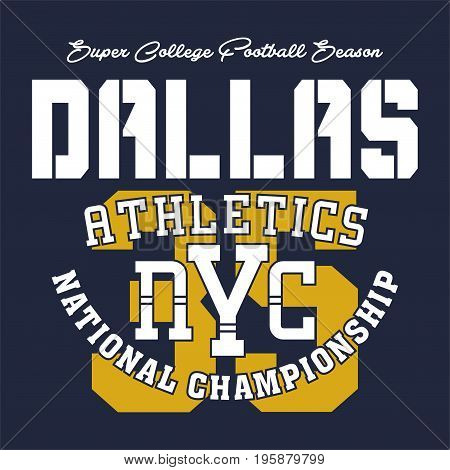 graphic design dallas athletics for shirt and print