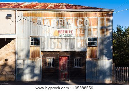MALDON, AUSTRALIA - February 19 2017: Historic Victorian architecture in the old gold mining town of Maldon, Victoria, Australia