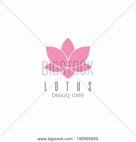 Lotus Flower Logo Beauty Care Template Logo Vector Design