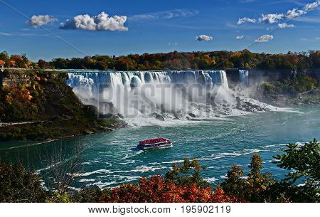 Beatiful Niagara Falls Landscape, Canadian Falls, Canada