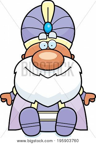 Cartoon Maharaja Sitting