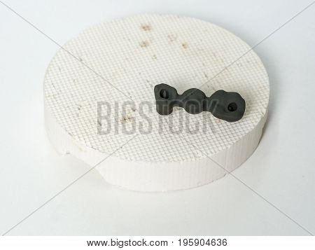 Implants Teeth Made In The Technic Oxidized Metal Dental