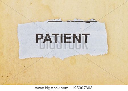 Patient Abstract Methaphor