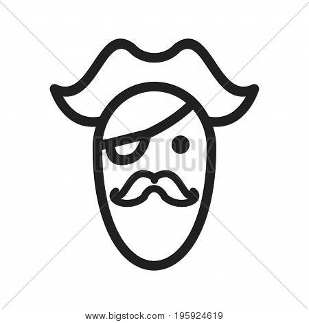 Hat, pirate, character icon vector image. Can also be used for Pirate. Suitable for use on web apps, mobile apps and print media