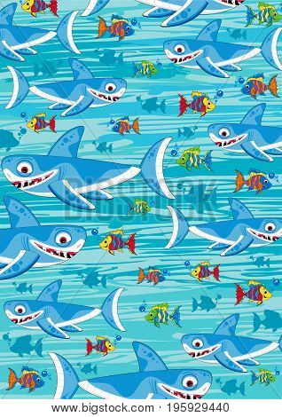 Fish & Sharks Pattern