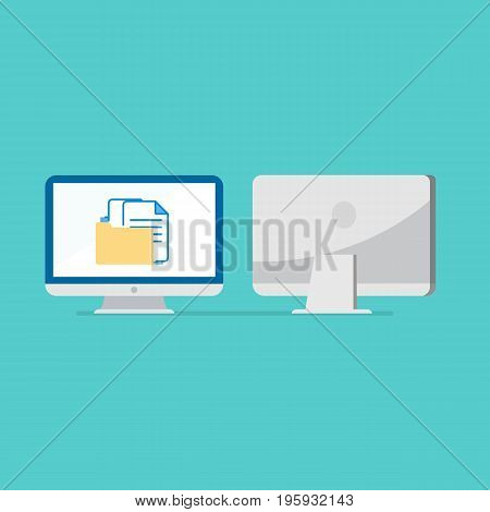 Flat Computer Design Vector & Photo (Free Trial) | Bigstock