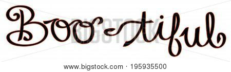 Happy Halloween Holiday Pretty Boo tiful Lettering