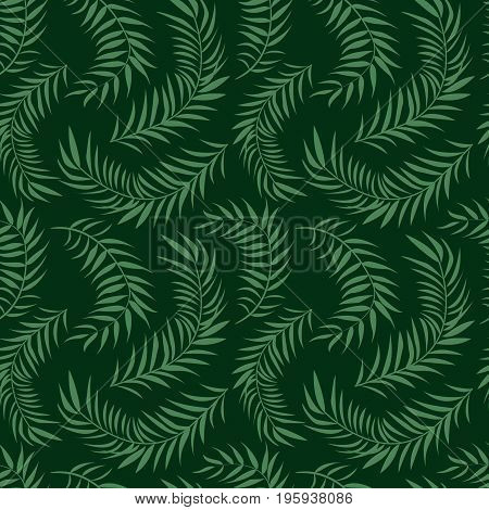 Palm leaf pattern. Vector illustration. Decor element
