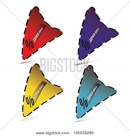 Super sale banner. Sale and discounts. Vector illustration. Sale banner template design
