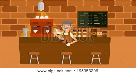 background coffee shop  vector graphic or illustration