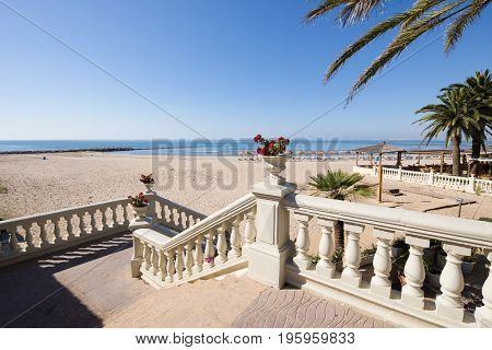 Classic Stairs Towards Voramar Beach In Benicassim