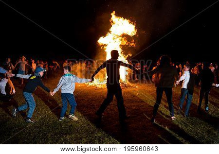 Vorochevo, Ukraine - July 16, 2017: Lemko Vatra Festival In Vorochevo, Ukraine.