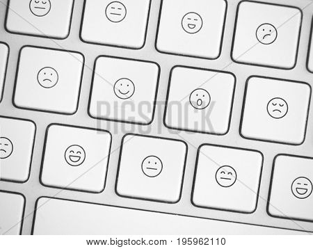 Keyboard with emoticon like letters on keys