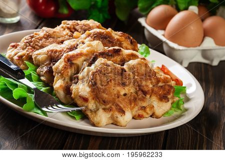 Chicken Medallion With Red Pepper Portions