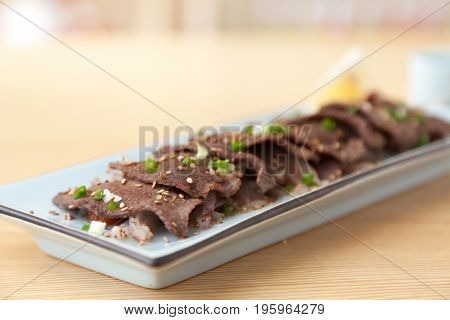 Poached Oxtongue