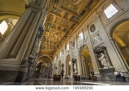 Basilica di San Giovanni in Laterano. Papal Archbasilica of St. John Lateran. Italy Rome June 2017