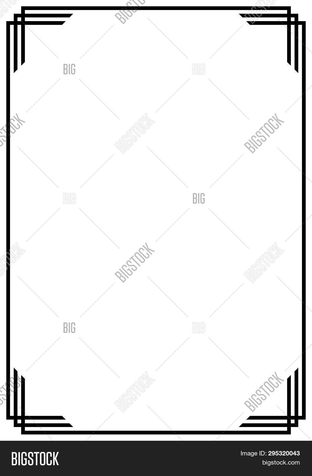 Vector Page Border A4 Vector & Photo (Free Trial) | Bigstock