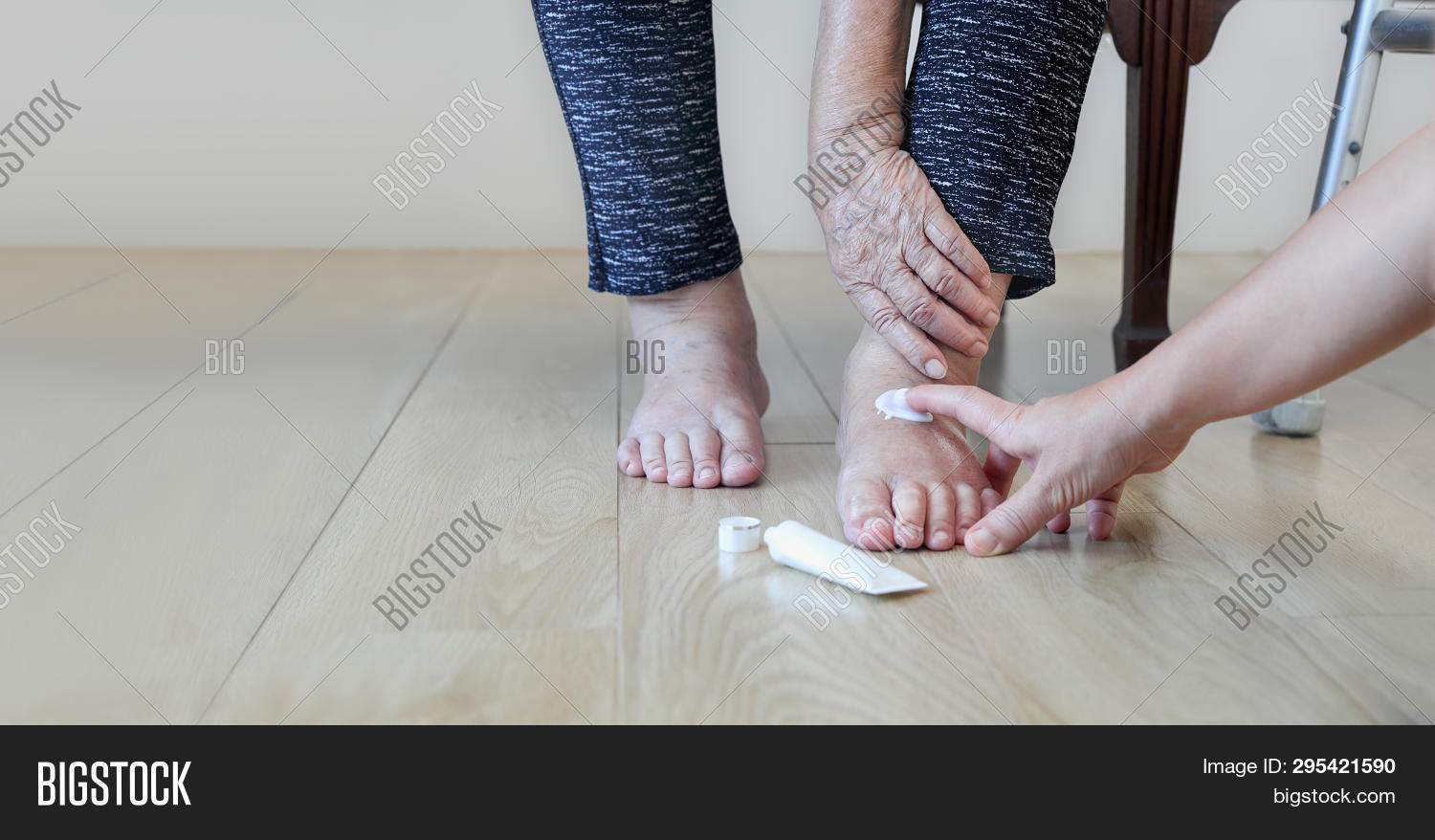 Elderly Woman Putting Image Photo Free Trial Bigstock