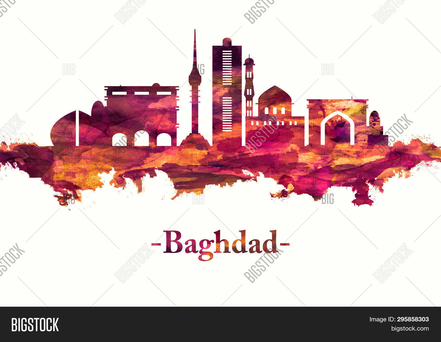 Red Skyline Baghdad, Image & Photo (Free Trial) Bigstock