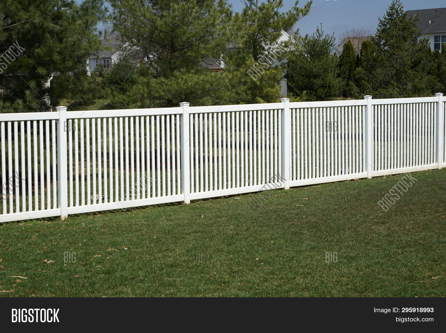 New White Vinyl Fence Image & Photo (Free Trial) | Bigstock