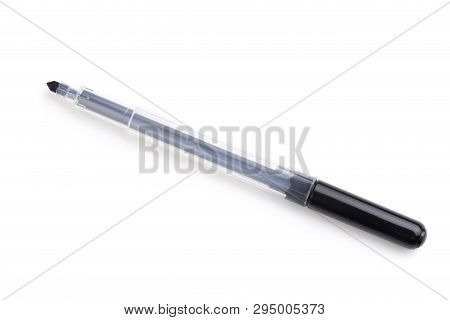 Black Open Marker Isolated On White Background. - Image