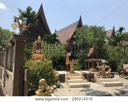 Ko Chang, Thailand - April 10, 2018: Chinese Buddist Temple On The Asian Island