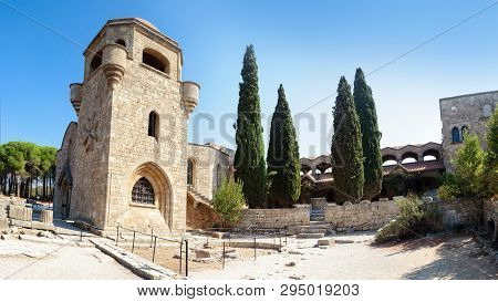 Moni Filerimou Monastery On Mount Filerimos, Rhodes.