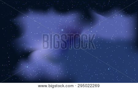 Galaxy With Star. Abstract Background. Vector Illustration