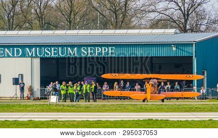Stunt Show At The Flying Museum Of Seppe Airport Breda, Bosschenhoofd, The Netherlands, March 30, 20