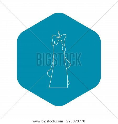 Dropped Candle Icon. Outline Illustration Of Dropped Candle Vector Icon For Web