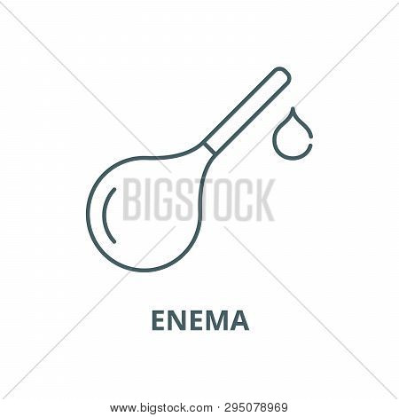 Enema Line Icon, Vector. Enema Outline Sign, Concept Symbol, Flat Illustration